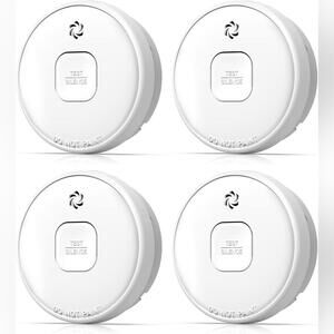 NIB Putogesafe (4) 10-Year Sensor & Built-In 3V Lithium Battery Smoke Detector